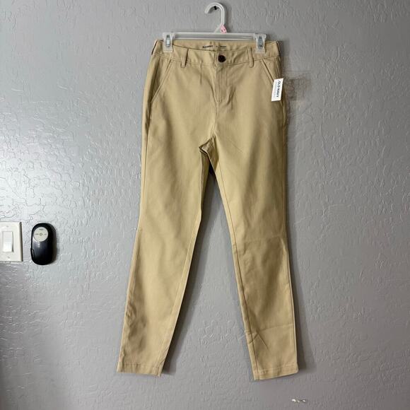 Old Navy High Waist Wow Skinny Pants Straight, Beige, 0 - Picture 1 of 6